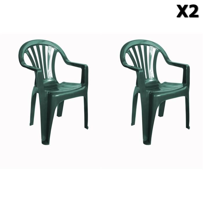 léger et empilable Anthracite Fauteuil pour l'événement extérieur ou intérieur Jardin et terrasse RESOL New Pals Set 2 chaises en Plastique avec accoudoirs Facile d'entretien et Filtre UV 