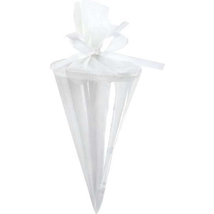 Cornet A Dragees Transparent X6 Cdiscount Maison Cornet A Dragees Transparent X6 Cdiscount Maison