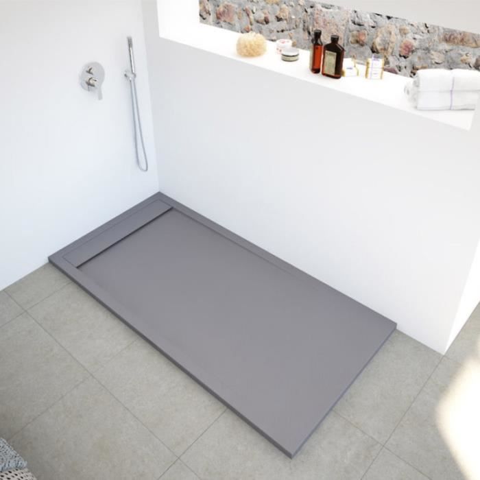 Receveur de douche en 160x70 cm extra plat rectangulaire bac /à douche litalienne