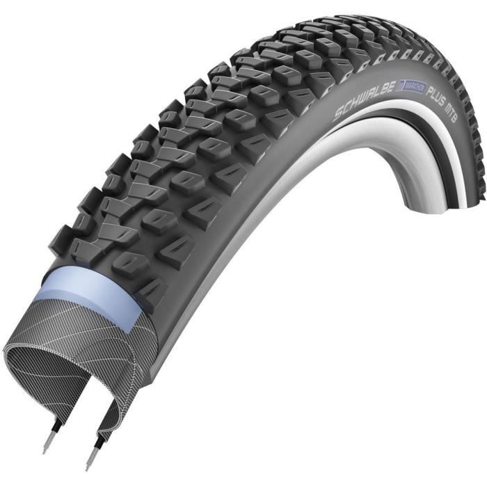 Pneu vélo électrique Schwalbe Marathon Plus Mtb HS468 - 29x2.25 (57-622) - Noir - Tubetype