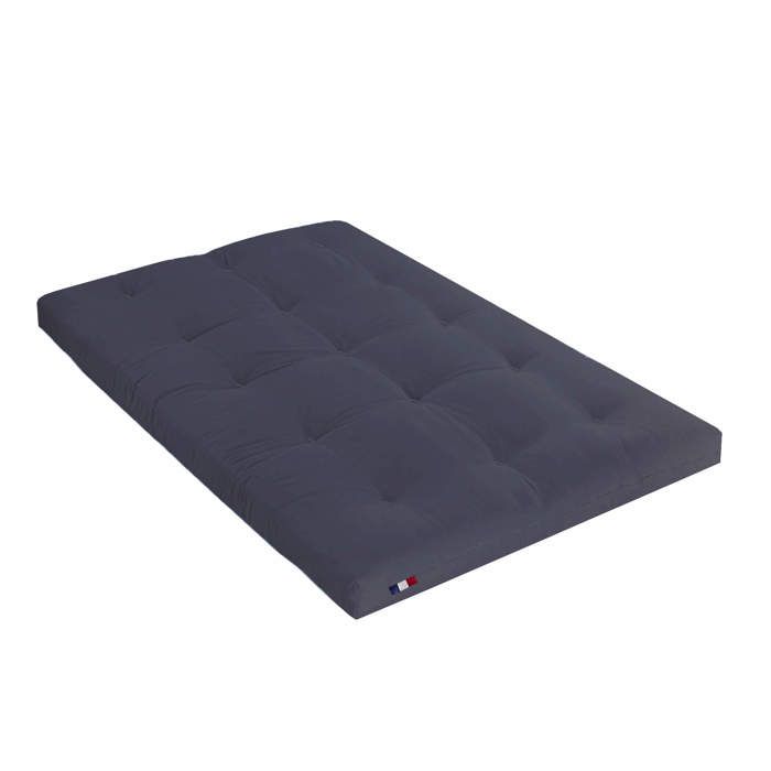 Matelas futon anthracite en coton 160x200 - Anthracite - Garantie 5 ans - Terre de Nuit Matelas futon anthracite en coton 160x200 - Anthracite - Garantie 5 ans - Terre de Nuit