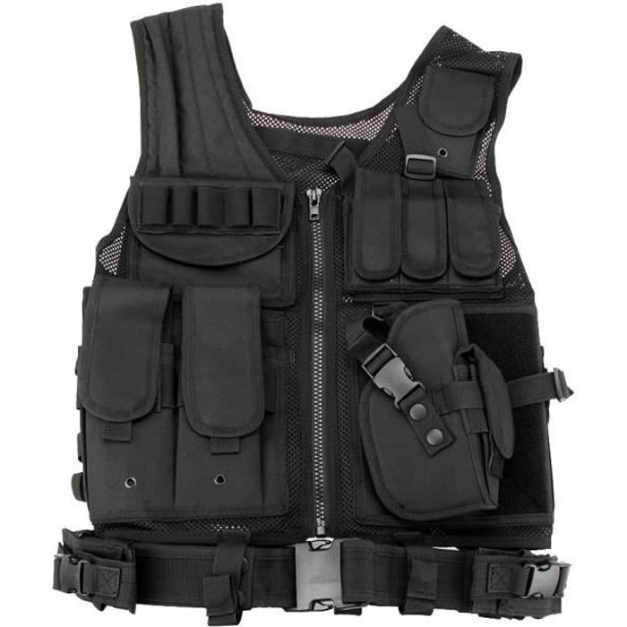 Gilet Militaire tactique pour chasse camping randonnee jeu de guerre