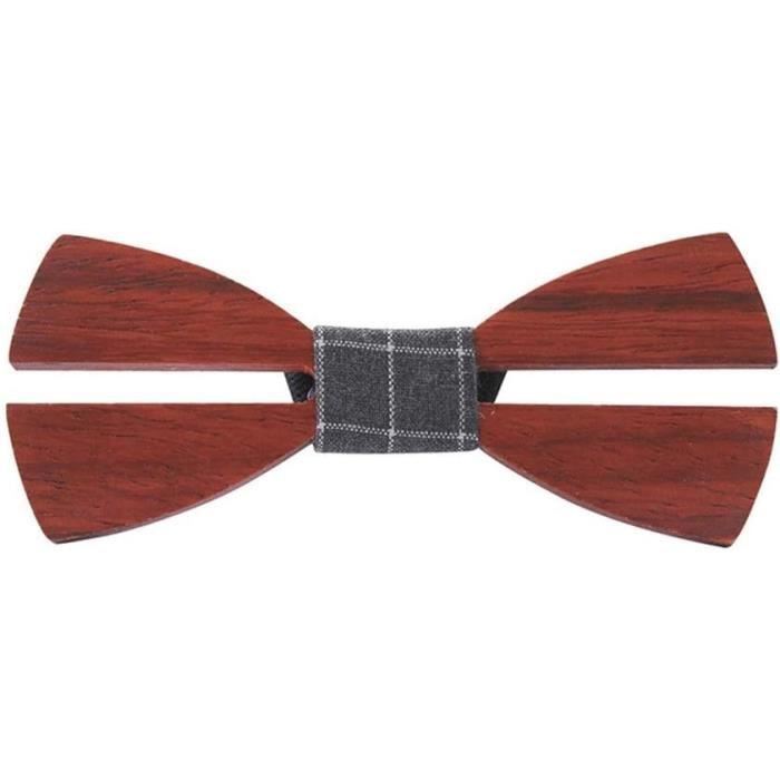 Noeud Papillon En Bois Véritable Ajustable - Style Classique Mariage Et Smoking
