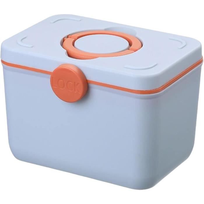 Boîte De Rangement à Compartiments Pour Pharmacie - Plastique, Serrure Enfant, Tiroir Thermomètre