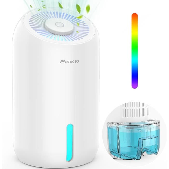 Déshumidificateur Électrique 2700ML - Ultra Silencieux (30dB) - Arrêt Auto - Minuterie 6/8/10H - IPX4 - Pour Chambre, Salle De Bain - 9
