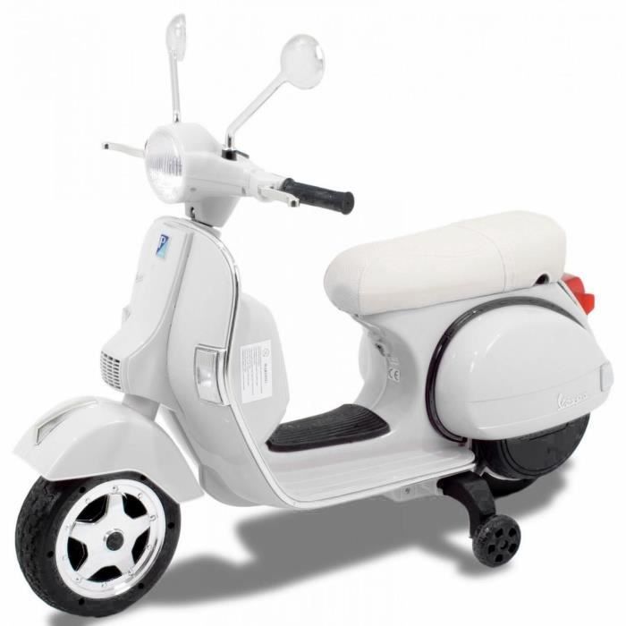 Vespa Scooter Moto Electrique Pour Enfants - VESPA - 6V - Blanc