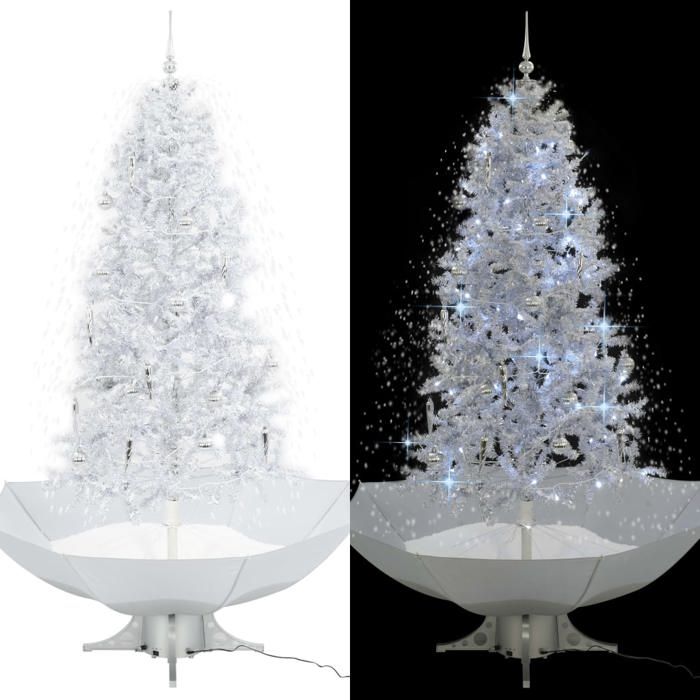 vidaXL Arbre de Noël Neigeux avec Base de Parapluie Sapin de Noël Artificiel Arbre Décoration de Noël Salon Salle de Séjour 284338