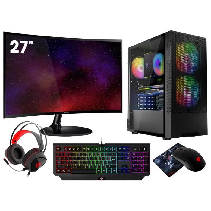 PC Gaming VIST Ryzen 5 5600G – RAM 32Go – RX VEGA7 – SSD 1To M.2 – LCD 27 – Windows 11 Pro