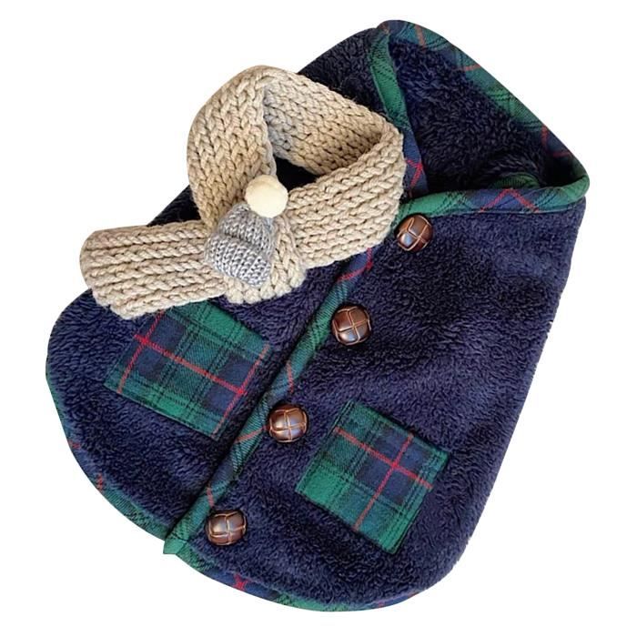 Comparer les prix de Vvikizy Vêtements d’hiver pour chiens Vêtements d'hiver pour chiens, animalerie robe Bleu (avec écharpe) M Bleu (avec écharpe) S