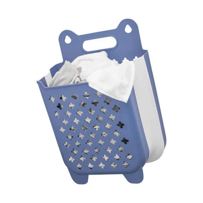 Panier à Linge Mural Magnétique - Pliable, Blanc, Grande Capacité - Pour Salle De Bain, Buanderie, Dortoir