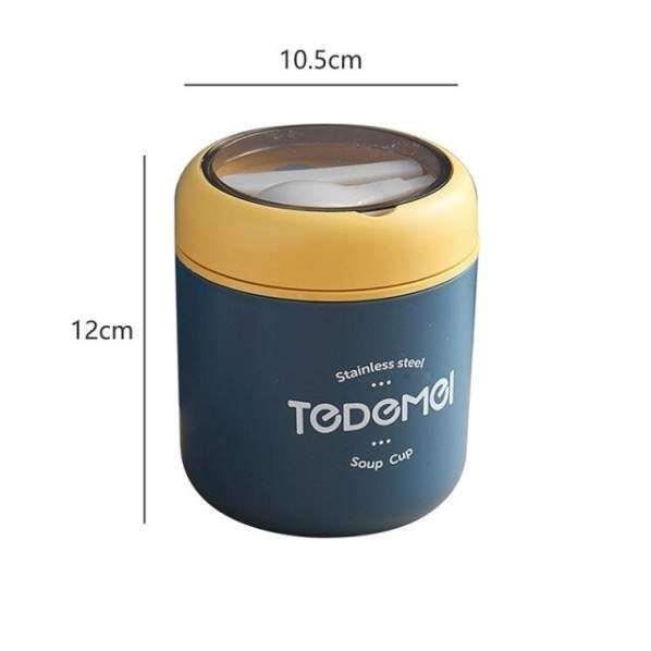 Boîte à Déjeuner Isotherme En Inox - Lunch Box Thermique Modulable 20x11cm