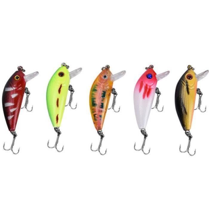 Lot De 6 Leurres De Pêche Topwater, Souples Avec Yeux