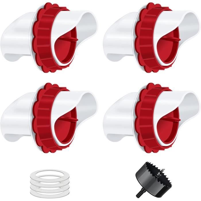 Meilleurs prix pour Mangeoire pour volailles - YYV - Automatique - 4 ports - Rouge - Polypropylène