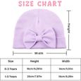 5 pcs Bébé Turban Bonnets - Chapeau de Nœud Papillon pour Bébés Filles Garçon Elastique Naissance Bonnets-1