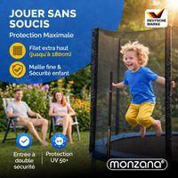 Filet De Sécurité Pour Trampoline 1,5 M - 6 Barres - ZONADAH Haute Qualité, Résistant Et Facile à Installer Pour Extérieur