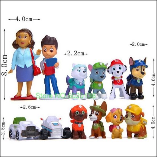 7 Figurines Pat Patrouille jouet 9 a 12 cm paw patrol dessin animé enfant