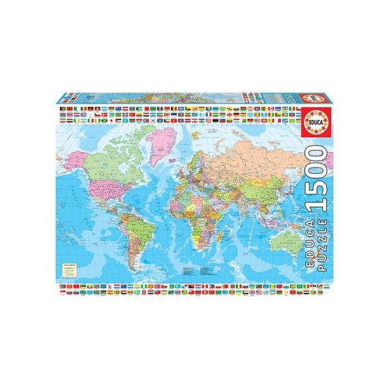 1500 Le monde, carte politique