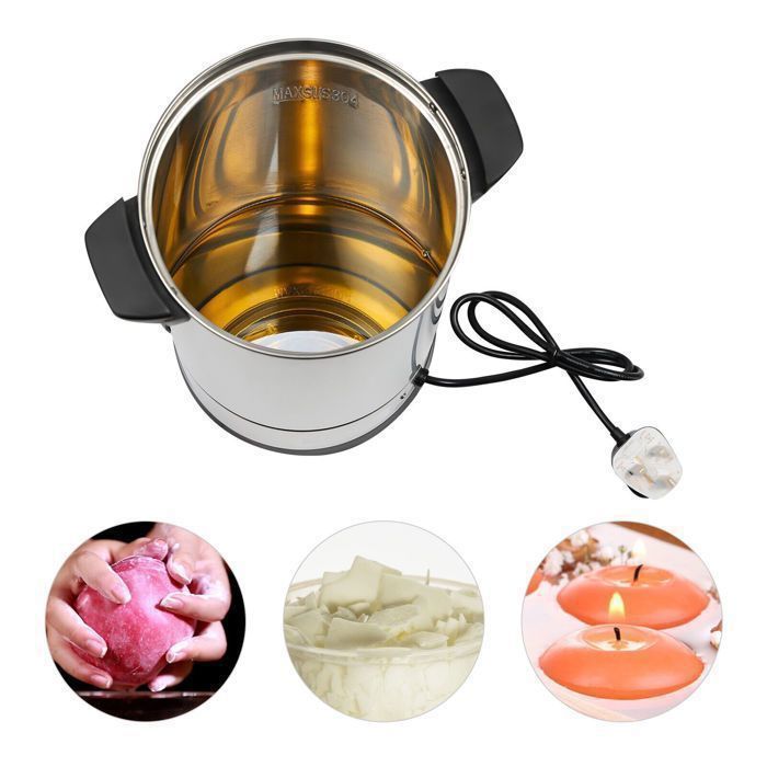 Fondoir à Cire Électrique VEVOR 6,5L 1100W | Pot Fusion Cire Bougie 30-110°C | Avec Accessoires Pour Fabrication Bougies