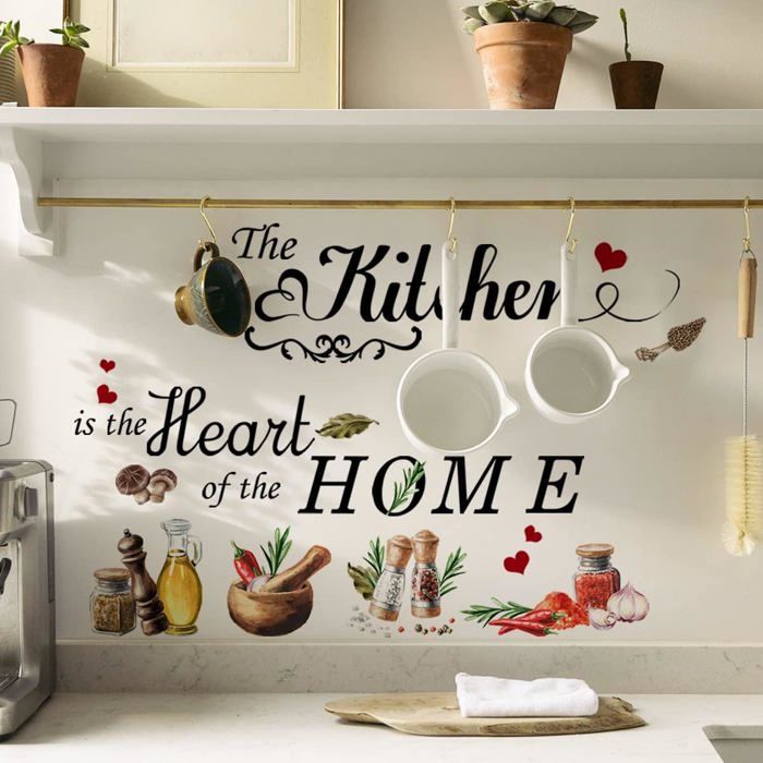 Stickers Muraux Cuisine - 6 Motifs Mignons De Souris Chef - Autocollants Amovibles Sans Résidu - Déco Moderne