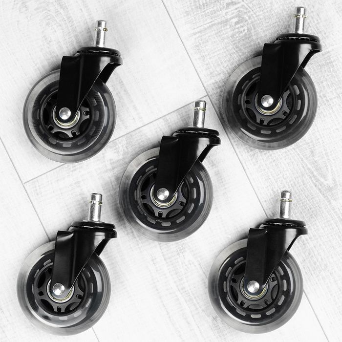 Lot de 5 roulettes de chaise de bureau avec barre de 10 mm x 22 mm - Convient pour tous les sols - Roues de rechange silencieuses - Roulettes silencie | Leroy Merlin Lot de 5 roulettes de chaise de bureau avec barre de 10 mm x 22 mm - Convient pour tous les sols - Roues de rechange silencieuses - Roulettes silencie | Leroy Merlin
