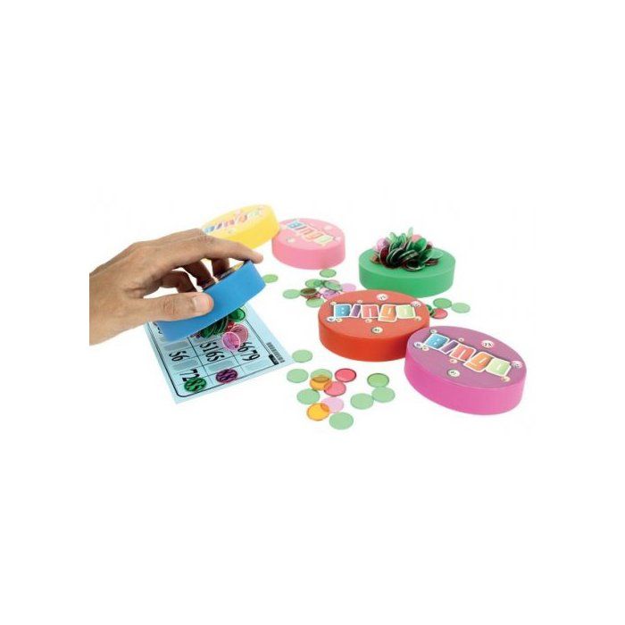 Kit Loto Magnétique – Palet Aimanté + 100 Pions De Marquage Transparents – Couleur Violet – Accessoire Bingo Complet