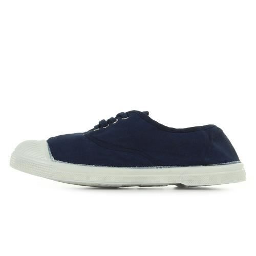 Baskets BENSIMON Ten Lacet Marine Femme Textile Lacets Bleu