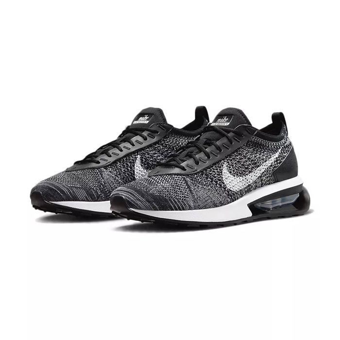 Chaussures de Running NIKE Air Max Flyknit Racer Blanc Noir  Confort Max Air