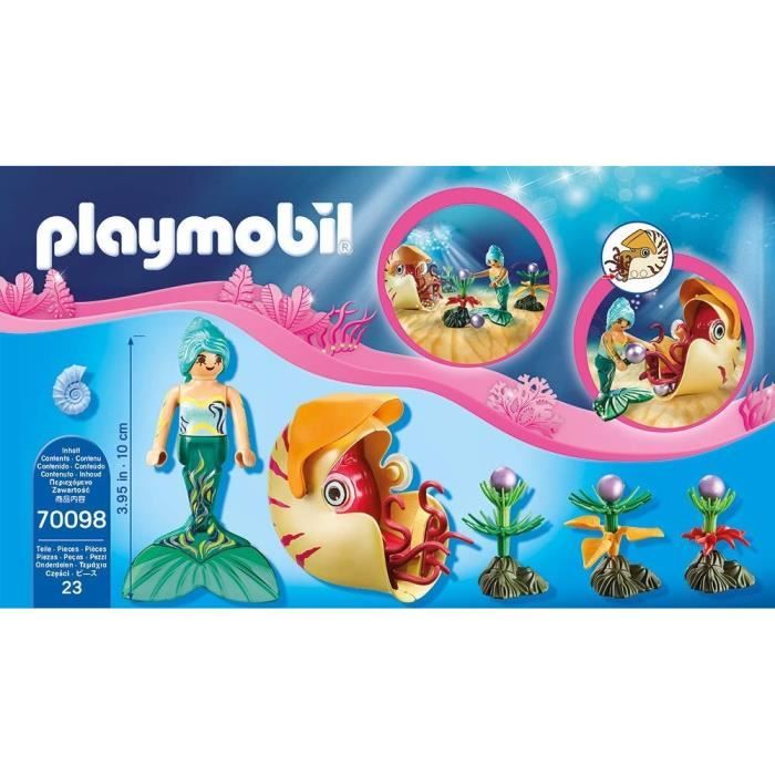 PLAYMOBIL - Magic Les Sirènes - Sirène avec escargot des mers - 3