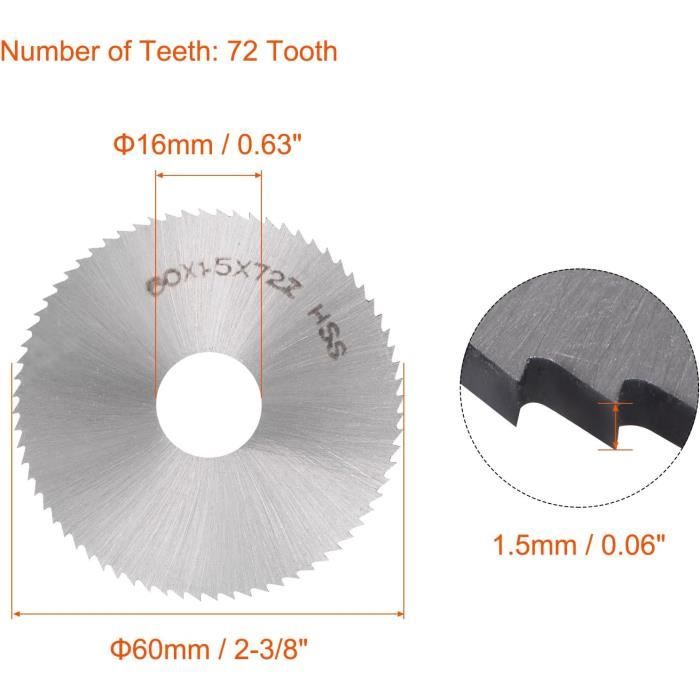 Lame Scie Circulaire 136 Mm 30 Dents Ultra-Fin 1.5 Mm Pour Métal – Trou 20 Mm Avec Bagues 15.88-10 Mm, Coupe Acier, Fer, Aluminium