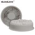 Moule silicone rond 3D boule cerise nuage bombé en silicone flexible pour cake gâteau pâtisserie entremets design - 24*8 cm-2