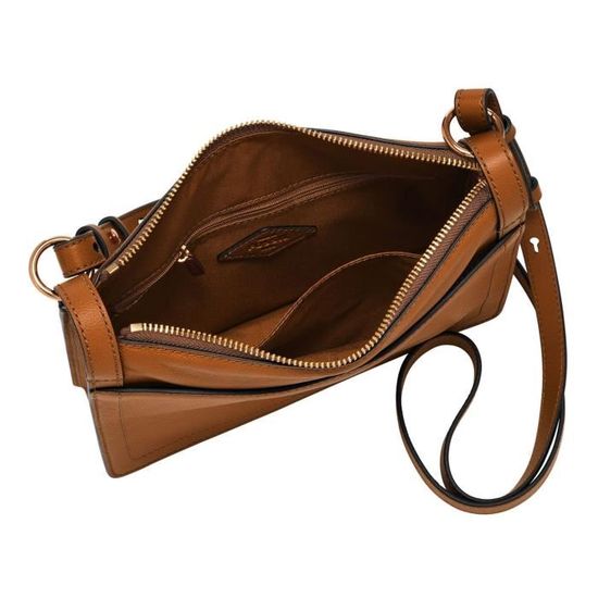 FOSSIL Taryn Crossbody Bag Saddle 223975 sac a epaule bandouliere sacoche marron Cdiscount Bagagerie Maroquinerie