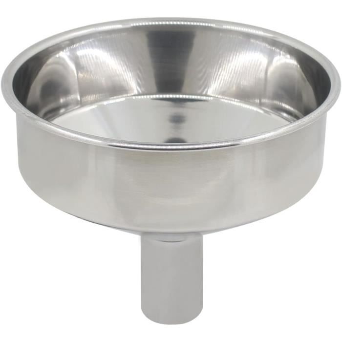 Entonnoir En Acier Inoxydable 304 - Grand Entonnoir à Large Ouverture Pour Huile, épices, Liquides (1,2 Cm De Buse) - 10