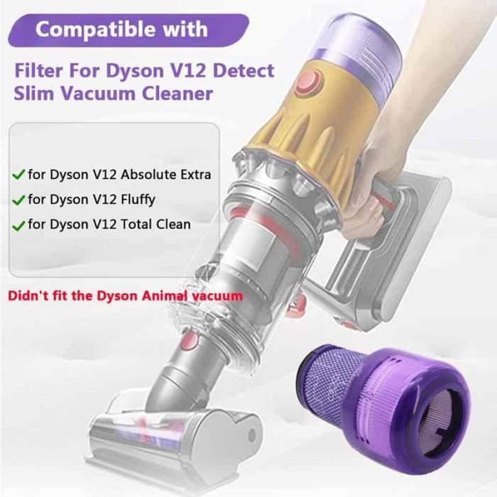 2pcs filtre lavable pour Dyson V12 Detect Slim Absolute Clean