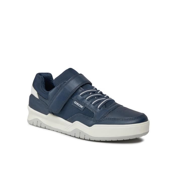 Baskets enfant GEOX Perth Navy white Scratch Synthetique Navy white Cdiscount Chaussures