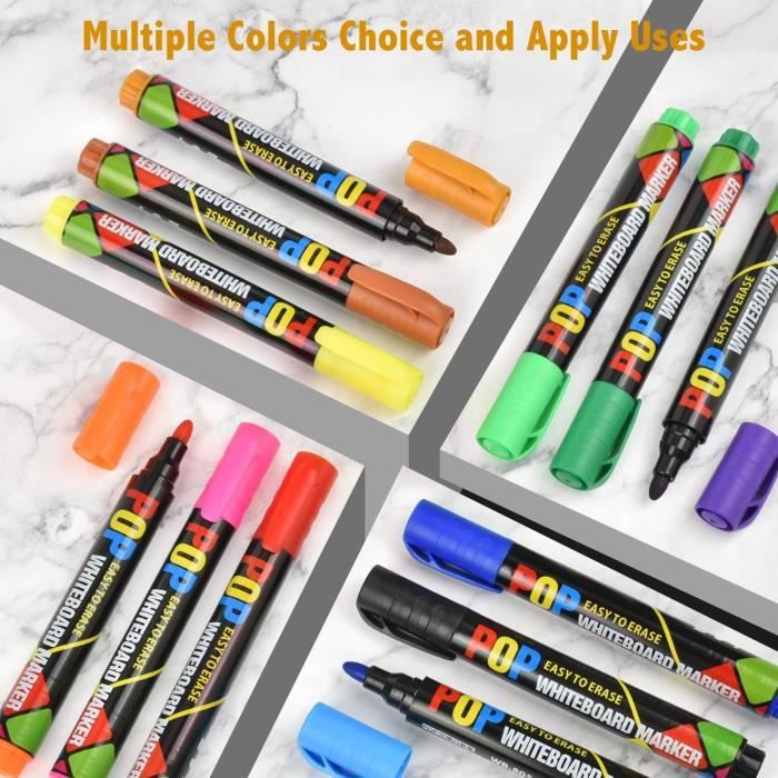 Ensemble de stylos marqueurs couleur multicolore en option stylo