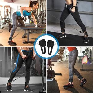 Sangle De Tirage Pour Triceps Avec Sac De Rangement - Pour Musculation Avant-Bras Et Dos - Fitness à Domicile Ou En Salle (Noir)