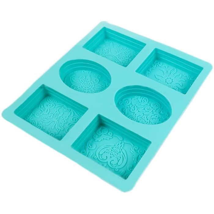 Moules à Savon En Silicone - 4Pcs Avec 6 Cavités - Antiadhésifs - Pour Savon Artisanal DIY