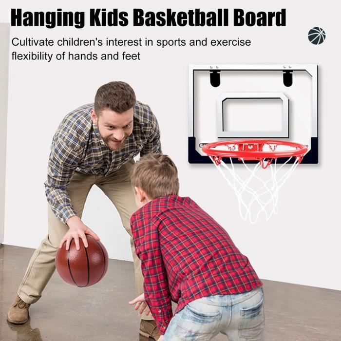 Mini Panier De Basket à Ventouse – 16,2 X 16 X 12 Cm – 2 Ballons + Gonfleur – Pour Chambre Ou Salle De Jeux