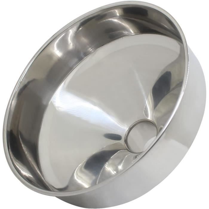 HOMEXO Entonnoir en Acier Inoxydable 304 Épais, Diamètre de 25 cm, Fuite d' Huile, Tamis Filtrant, Domestique surdimensionné 1pc (Color : B