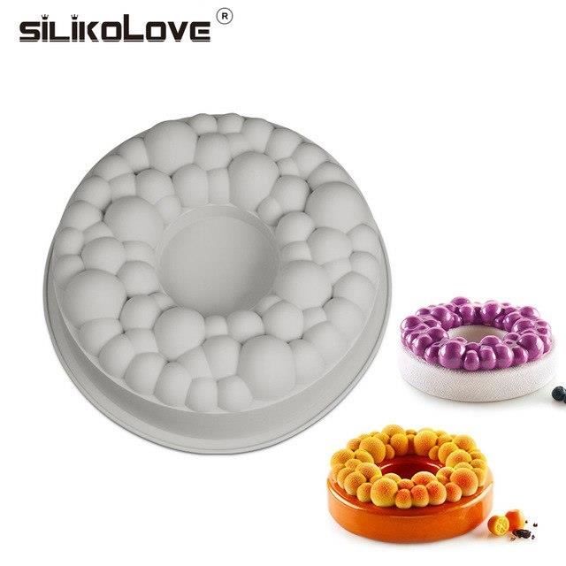 Moule silicone rond 3D boule cerise nuage bombé silicone pâtisserie entremet