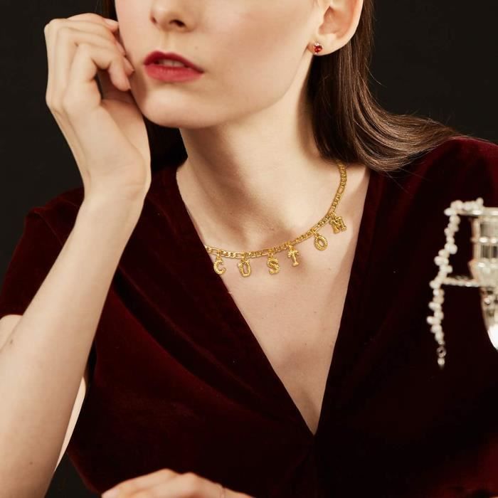 Collier coeur gravé - Collier personnalisé avec prénom - Cadeau femme et maman