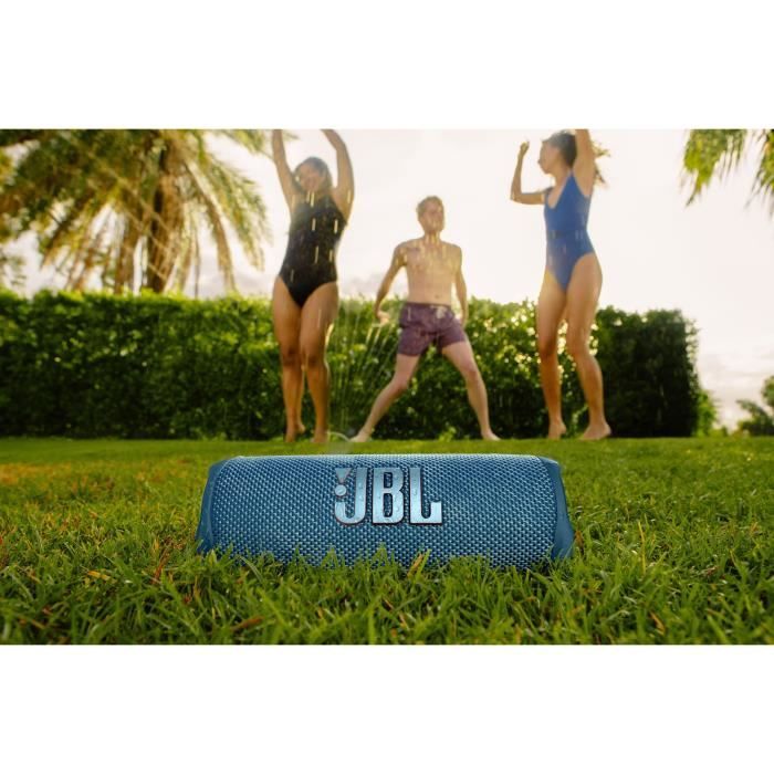 Enceinte portable sans fil 30W - JBL Flip 6 - blanc   -  Shopping et Courses en ligne, livrés à domicile ou au bureau, 7j/7 à la  Réunion