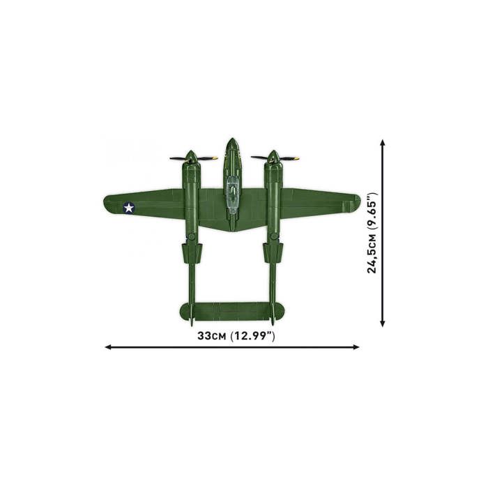 Set De Construcción COBI 5882, Avión Lockheed P-38 Lightning, 335 Piezas, Para Fans De La Aviación Y La Historia