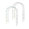 Lot de 2 arches de jardin métallique pour plantes grimpantes - Arceau rosiers grimpants - Résistant aux intempéries -0