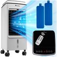 Climatiseur - TECTAKE - Rafraîchisseur d'air NOTOS mobile, 3 modes de ventilation, lamelles pivotantes, 23,5 x 26,5 x 60 cm - Blanc