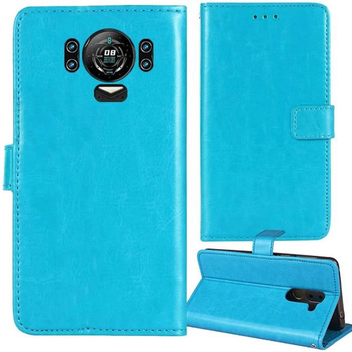 Housse Portefeuille Cuir Pour Oukitel WP56 5G – étui Magnétique Avec Emplacements Cartes – Protection Anti-choc