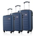 TORTUE. TORTUE - Set de 3 Valises 55cm-65cm-75cm - ABS - 4 roulettes Doubles - Cadenas Integré- Bleu marine