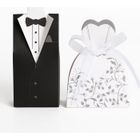 SUREPROMISE ONE STOP SOLUTION FOR SOURCING 100x Boîte à dragées 50 couples Marié + Mariée Bonbonnière Cadeau Faveur pour Mariage 9