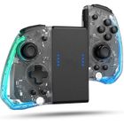 KENETUOS Manette Switch/OLED Joy-Con Contrôleurs, Sans Fil Bluetooth Transparente RGB,Gyroscope 6-Axes,Turbo,Vibration - KENUOS