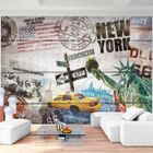 Runa art Papier Peint Intissé Tapisserie Aspect Bois New York 352x250 cm (8,8 M2) - 8 Bandes Faciles à Coller 9369011a
